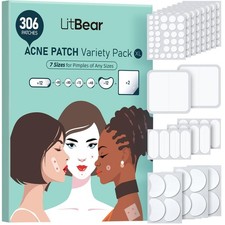 Large Pimple Patches 7 Sizes 306 Patches , Big Acne Patches, XL Hydrocolloid...