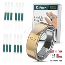 12 Pack Ultra-Thin Clear Protector for Oura Ring Gen 4/4 M for 9/10/11