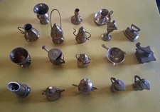 Lot of 18 Vintage Brass Dollhouse Miniatures