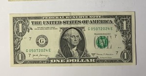 BIRTHDAY/ANNIVERSARY $1.00 CURRENCY Note 05-07-2024May 7 2024