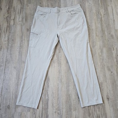 Simms Men's Light Tan Men's Outdoor Cargo Fishing Pants Waist 40 Nylon Hiking
