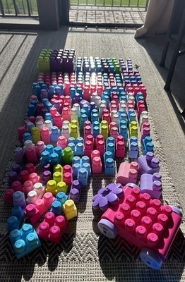 Mega Blok Lot Big Blocks Large Toddler-Friendly Building Toys Lbs Mixed Sizes