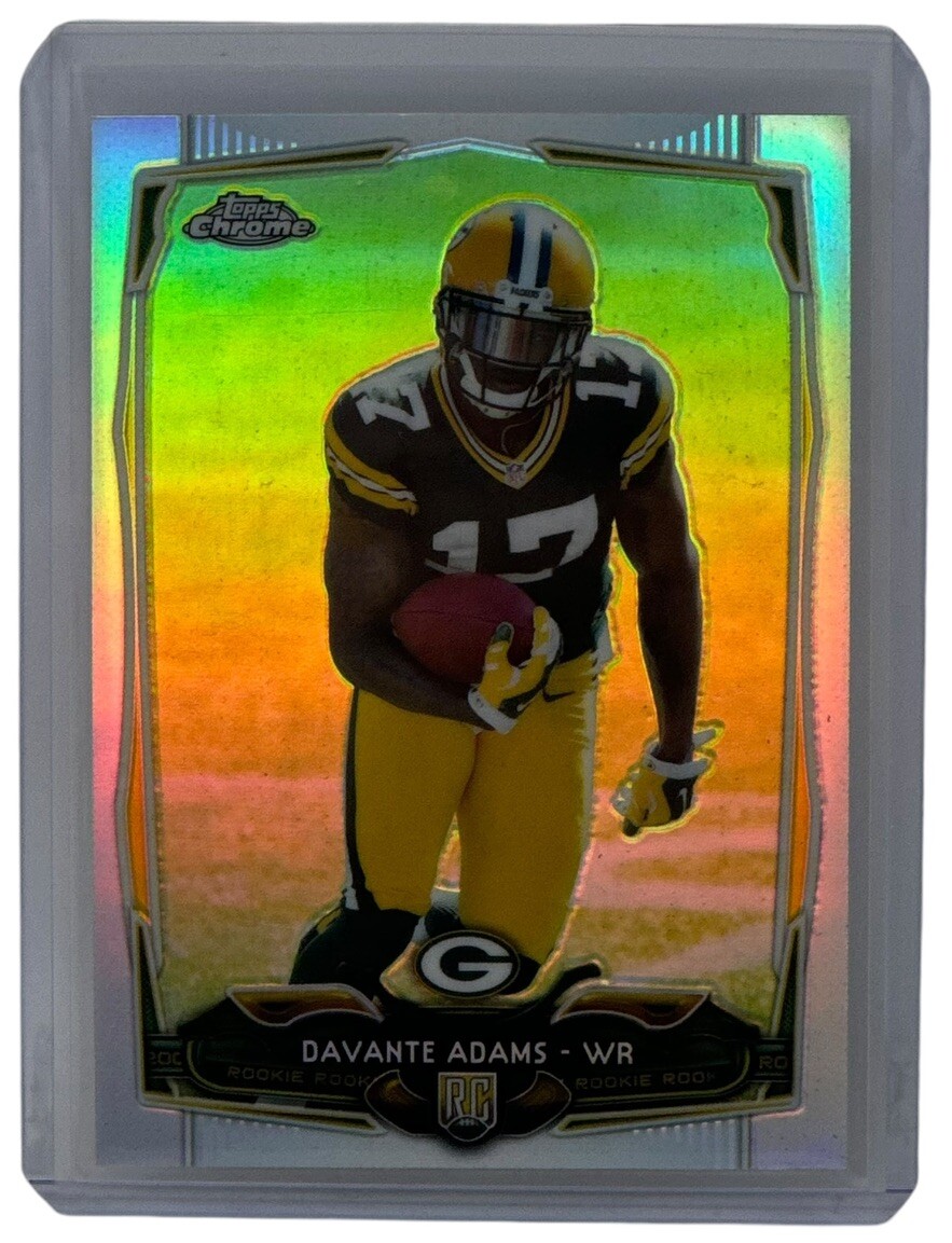 Davante Adams 2014 Topps Chrome Rookie Refractor Card Green Bay Packers