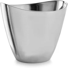Nambe Vie Collection Champagne Ice Bucket, Alloy Metal, 9"W x 7.5"H - Silver