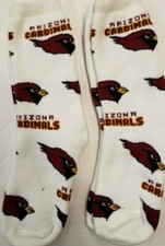 NFL Arizona Cardinals Slipper Style Socks - Size: 9-11, New Lot of 2 Pair 