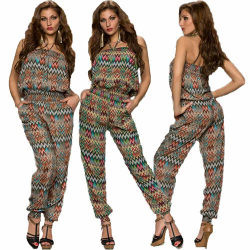 Striped 100% Cotton Jumpsuits, Rompers & Playsuits for Women