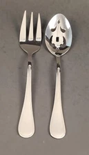 Cambridge Serving Fork and Slotted Spoon Stainless Stain 18/10 Finish Inset
