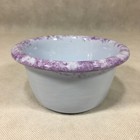Hand Painted Pottery Ceramic Purple Rim Bowl 5.75" — photo 2