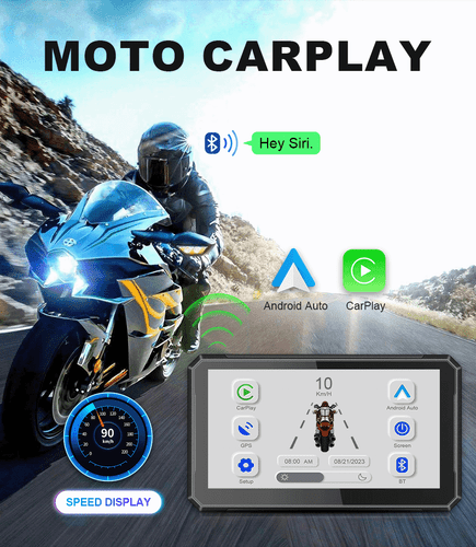 7"Motorcycle Wireless Apple Carplay Portable Navigator Waterproof IPX7 Screen - Picture 8 of 18
