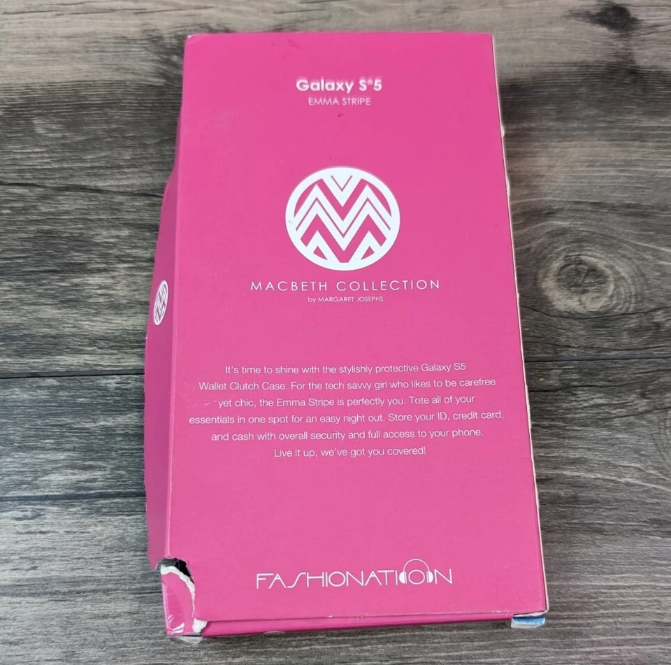 Macbeth Collection Wallet Clutch Case for Samsung Galaxy S5 Emma Stripe - Image 3 of 4