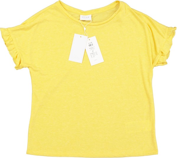Neu! Vila Damen T-Shirt Gr. S Gelb-image