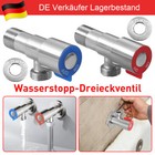 2X ECKVENTIL ECKHAHN 1/2 ZOLL ECKVENTIL MIT-SELBSTDICHTEND KOMBI EDELSTAHL