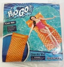 Bestway H2O GO Easy Air Mat Orange Swimming Pool Float 62.6" X 30.3" (BRAND NEW)