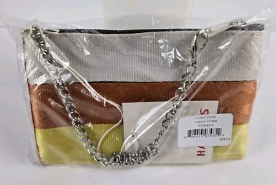 Harveys Seatbelt Coin Purse Halloween Candy Corn Zippered NWT Free Shipping 