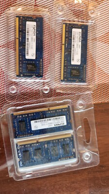 LOT of (4) 8GB TOTAL Elpida 2GB 1Rx8 PC3-12800S-11-10-B2 RAM EBJ20UF8BDUO-GN-F