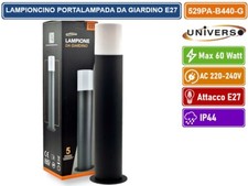 LAMPIONCINO PORTALAMPADA DA GIARDINO PER LAMPADINE E27 FISSAGGIO A TERRA 44CM