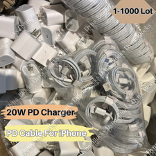 1-1000X Lot 20W Upgrade Fast Charger Block Type C Cable For iPhone 14 13 12 11 X