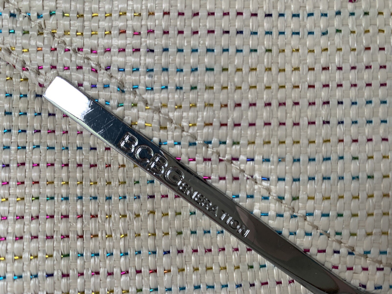 BCBG Generation White/Multicolor Envelope Clutch … - image 2