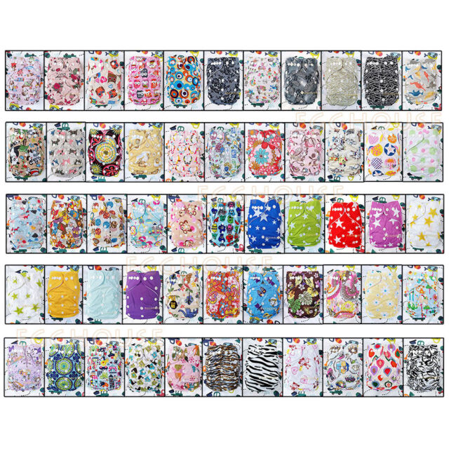 Lot Baby Infant One Size Reusable Cloth Diapers TPU Pocket Nappy Covers Inserts