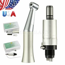 NSK Style Dental Slow Low Speed Handpiece Contra Angle + Air Motor 4HOLE CC
