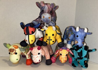 Westland Giftware Cow Parade Stuffed Beanbag Plush - Set Of 8
