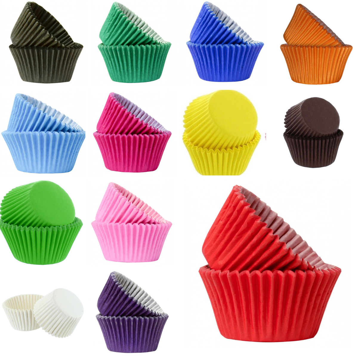 Great Quality Paper Cupcake Cake Muffin Colour Baking Cases White Colours  45gsm