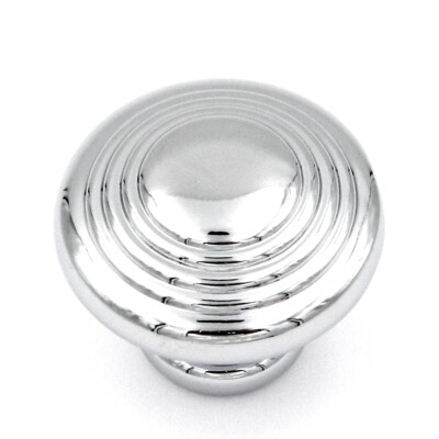 Hickory Hardware P3103-CH Chrome 1 1/4'' Round Rings Cabinet Knob Pull Fanfare