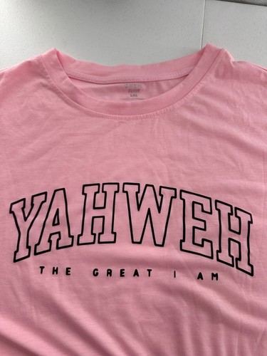 Shein Curve 1XL Pink Yahweh T-Shirt & Grey Victory XL Christian Graphic Tee - Picture 8 of 12