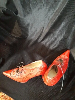 Chaussures Femme Escarpins Cuir Rouge  Michel Perry Taille 36 Occasion - Photo 1/4