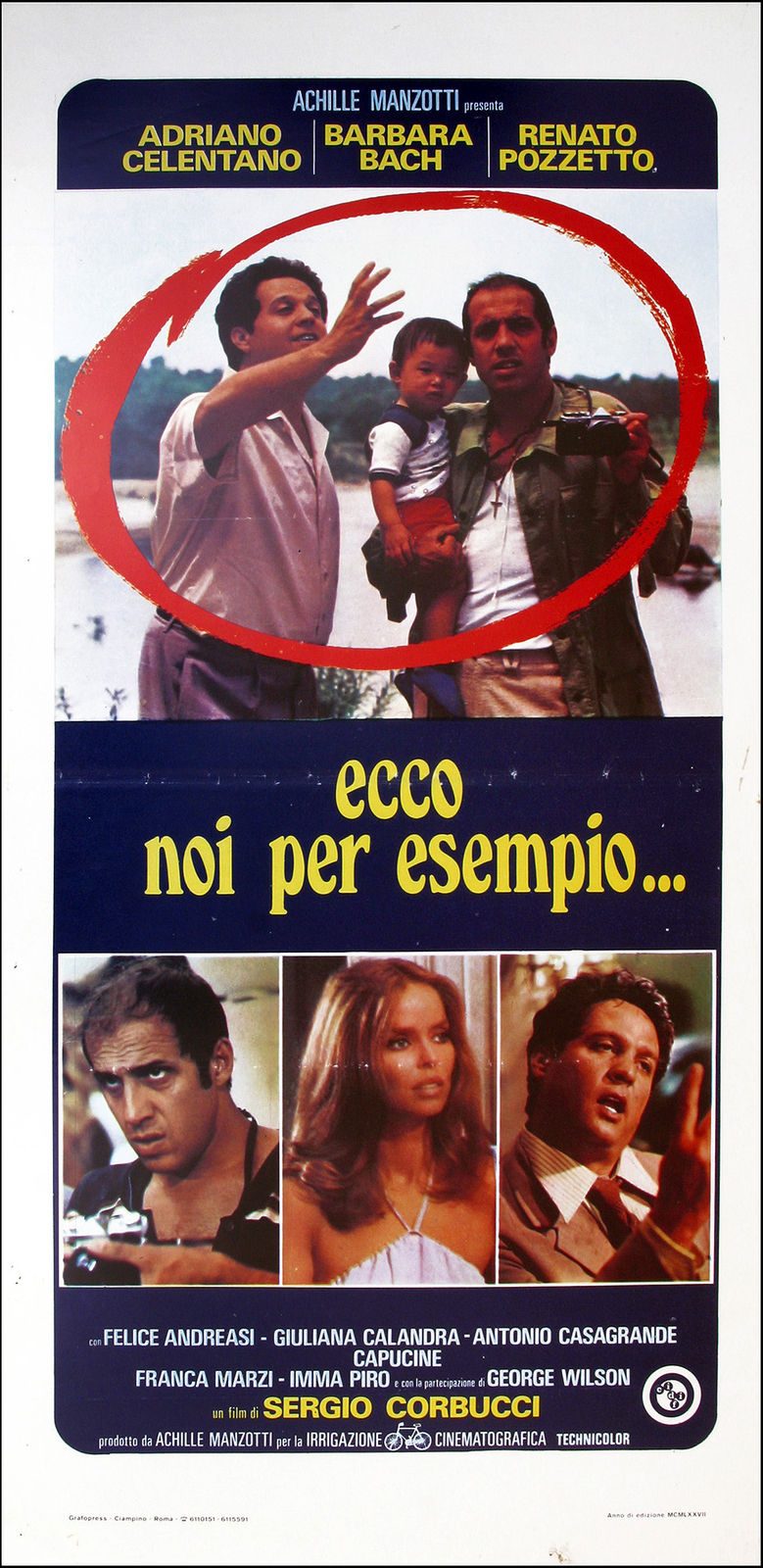 Locandina originale film Ecco noi per esempio... (1982) - Regia di Sergio Corbucci