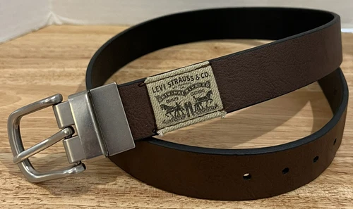 Levi Strauss & Co YOUTH KIDS Brown Leather Belt Levi’s Size M (26-28)