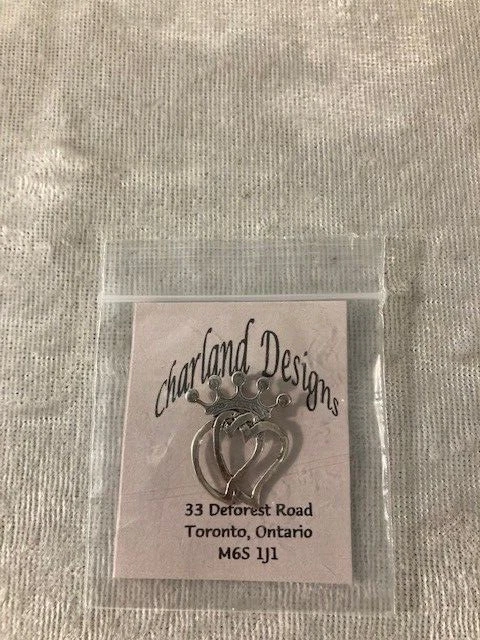 Charland Designs Wedding Sampler #2 Counted Cross Stitch Pattern w/Silver Charm - Image 3 of 4