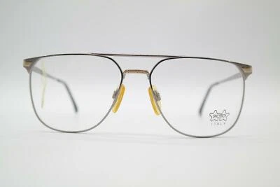 Lunettes Vintage Luxottica 1201 Argent Or Ovales Monture NOS - Photo 1/4