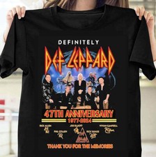 def leppard band 47th anniversary vintage shirt 1977 2024 classic t-shirt