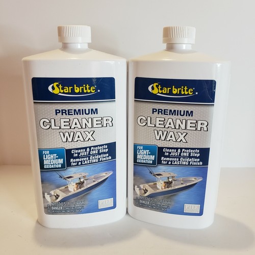 Lot Of 2 NEW Star Brite Premium Boat Cleaner Wax For LightMedium
