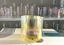 Cosmic Yellow Colored E Solar Plexus Chakra Quartz Crystal Singing Bowl 7"