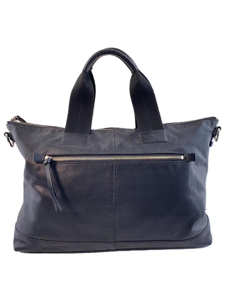COACH shoulder bag all leather Black Used