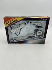Vintage 1989 Tonka Space Shuttle 4 Toy Gift Set 1012-000 Helicopter Big Rig New