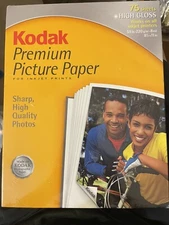 Kodak Premium High Gloss Picture Paper For Inkjet 8.5x11 75 Sheets Sealed