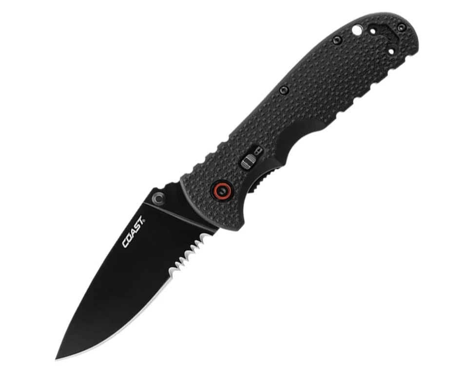 Cuchillo plegable Coast RX350 Blade Assist con bloqueo máximo clip de 3 posiciones negro Foto 2 de 4