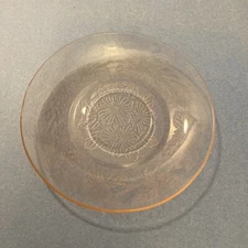 MACBETH EVANS DOGWOOD PINK DEPRESSION GLASS BREAD & BUTTER PLATE 6” Excell Cond
