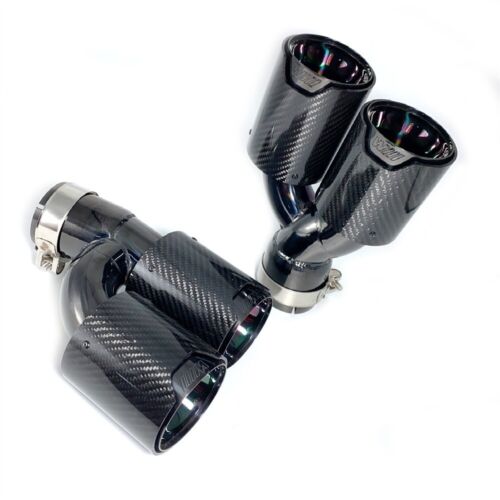 1 Pair Dual Exhaust Tip Carbon Fiber M Tailpipe For BMW 525i 528i 530i G30 G31 - Bild 4 von 12