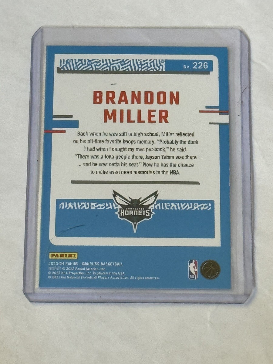 Brandon Miller 2023-24 Panini Donruss Rated Rookie International