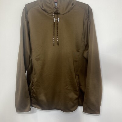 Under Armour Hoodie Sweatshirt Size Large Front Pocket Brown