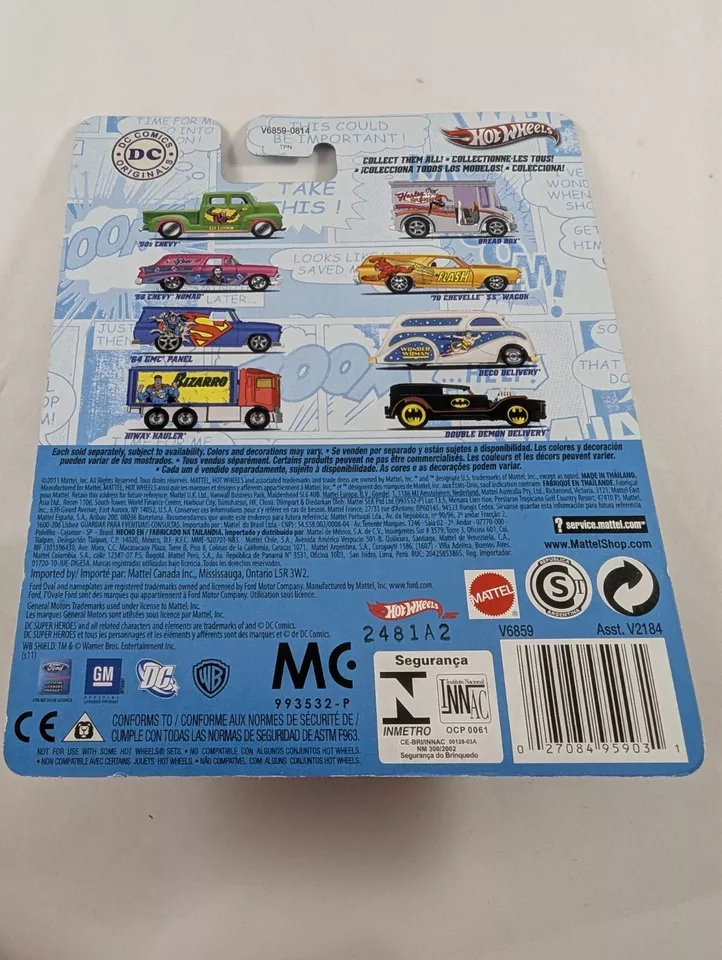 Hot Wheels Premium Nostalgic Brands DC Comics '56 Chevy Nomad Joker Real Riders - Image 2 of 2