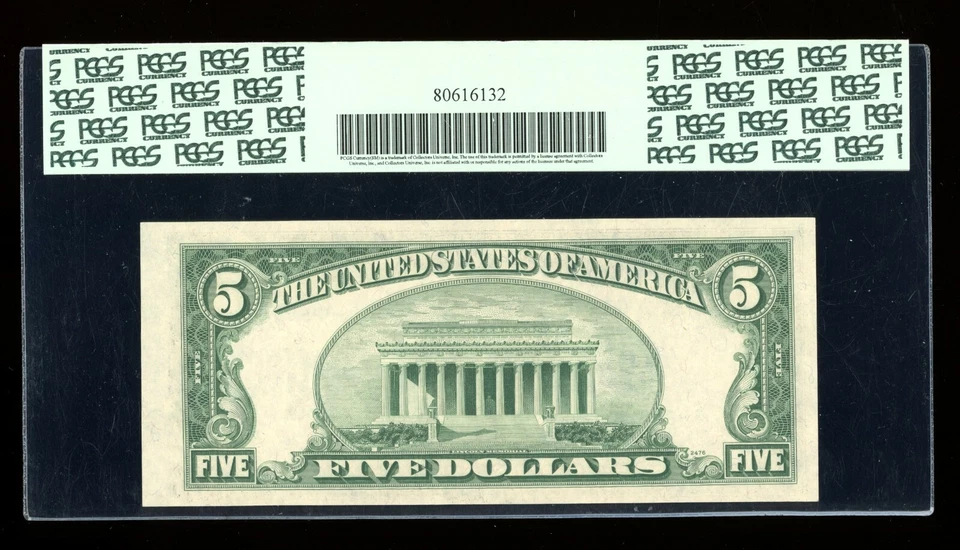 DBR 1950-D $5 FRN Philadelphia Fr. 1965-C PCGS 58 PPQ Serial C96802659B - Image 2 of 2