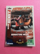 Mark Henry World's Strongest Slam Signature Move Foil Cartes Catch Slam Attax...