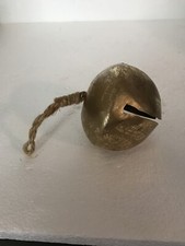 2-3/4" Gold Jingle Bell On Rope Home Door Knob Christmas Door Decor Ornament