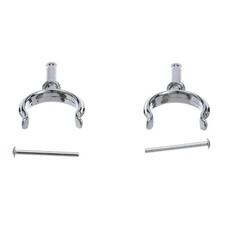 Seachoice Top-Mount Rowlock Horns Set, Chrome-Plated Zinc, Includes 2...