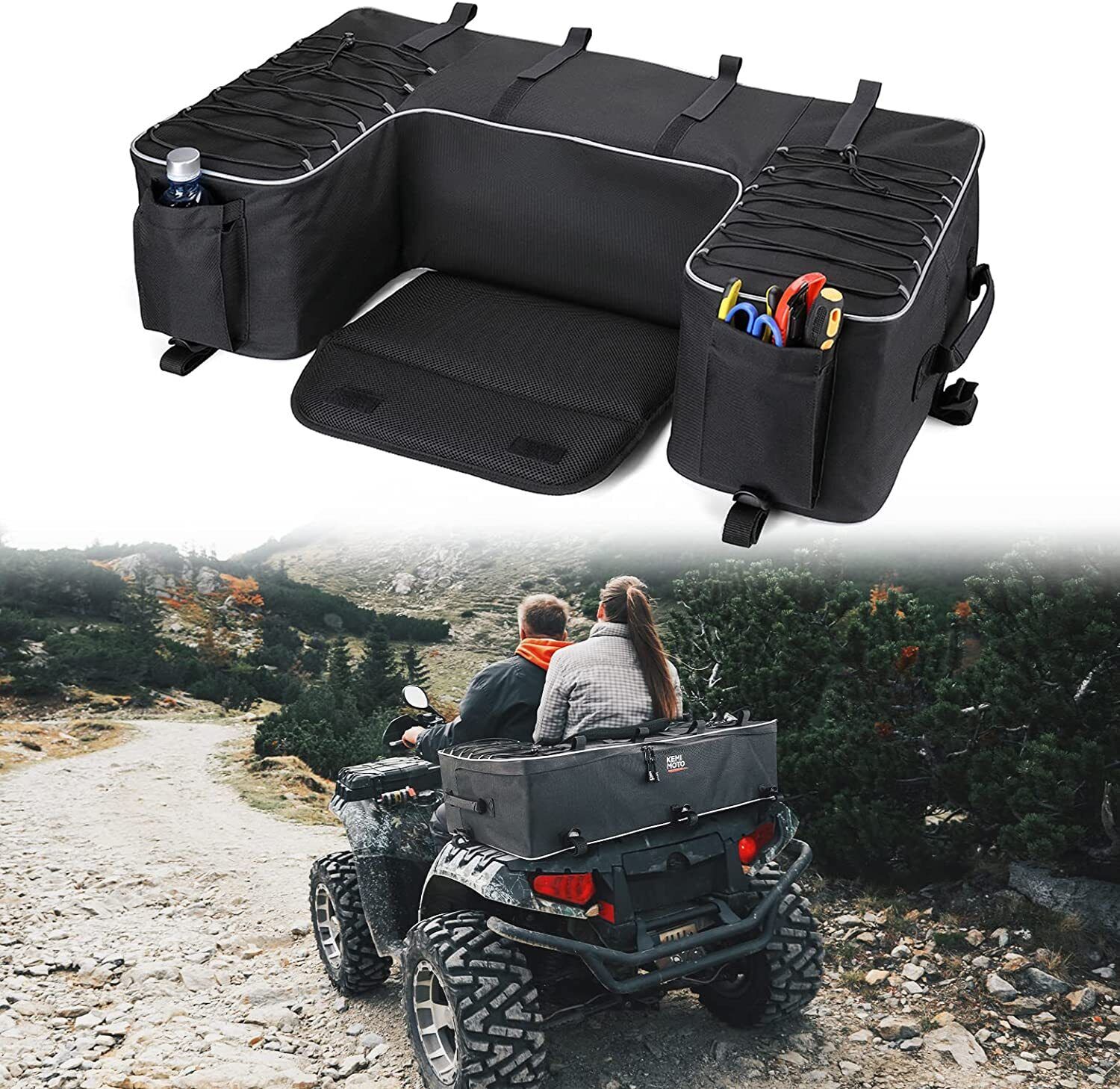 ATV Rear Cargo Rack Storage Bag - Kemimoto